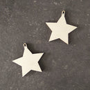 25pcs Unfinished Cutouts Wooden Star Craft Shapes Christmas DIY Wood Gift Tags Hanging Embellishments Scrapbooking