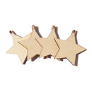 25pcs Unfinished Cutouts Wooden Star Craft Shapes Christmas DIY Wood Gift Tags Hanging Embellishments Scrapbooking