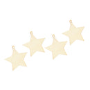 25pcs Unfinished Cutouts Wooden Star Craft Shapes Christmas DIY Wood Gift Tags Hanging Embellishments Scrapbooking