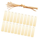 Pieces of 20 Rectangle Wood Pieces Bookmark Scrapbooking DIY Craft with String