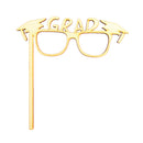 Pieces of 10 Graduation Cap GRAD Glasses Party Photo Booth Prop MDF DIY Craft