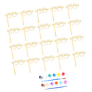 Pieces of 10 Graduation Cap GRAD Glasses Party Photo Booth Prop MDF DIY Craft