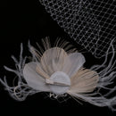 Handmade Hair Clip Hair Accessory Crystal Pearl Wedding Bridal Prom Fascinator Mesh Net Face Veil Retro Feather Barrette