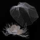 Handmade Hair Clip Hair Accessory Crystal Pearl Wedding Bridal Prom Fascinator Mesh Net Face Veil Retro Feather Barrette