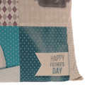 43x43cm Happy Father's Day Grids Dots Home Decorative Linen Cushion Waist Pillow Cover Sofa Bed Car Decor Square Throw Pillow Case