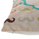 Happy Father's Day Lovely Mustache Pattern Throw Pillow Cushion Cover Pillowcase Home Sofa Decoration Daddy Birthday Present
