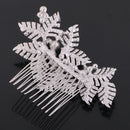 Silver Crystal Wedding Bride Ladies Hair Comb Clip Headpiece Headress