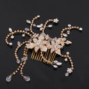 Rhinestone Clear Crystal Headpiece Bridal Hair Clip Lady Hair Comb w/Tassle