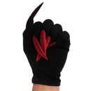 Scary Woman Witch Gloves w/ Long Red Glitter Fingernails Halloween Costume