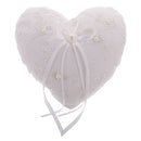 Wedding Party Lace Embroidery Flower Ribbon Ring Pillow Ring Bearer Cushion
