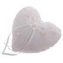 Wedding Party Lace Embroidery Flower Ribbon Ring Pillow Ring Bearer Cushion