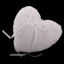 Wedding Party Lace Embroidery Flower Ribbon Ring Pillow Ring Bearer Cushion