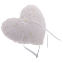 Wedding Party Lace Embroidery Flower Ribbon Ring Pillow Ring Bearer Cushion