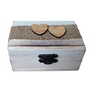 Wooden Heart Wedding Ring Jewelry Box Rustic Ring Storage Container Case