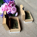 Pack of 2 Rustic His Hers Wooden Ring Box Wedding Ceremony Party Ring Holder Box