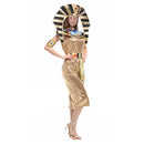 Queen of Egypt Egyptian Goddess Women Adults Costume Cosplay Festival Halloween Fancy Dress up Outfit