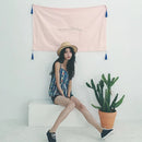 Have a Nice Day Cotton Hanging Wall Tapestry w/ Tassels Home Decor Photo Prop 120x70cm