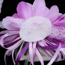 Delicate Purple Beige Wedding Wrist Corsage Bracelet Bridesmaid Sisters Hand Flowers Party Prom Favors