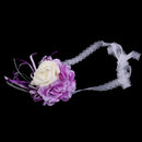 Delicate Purple Beige Wedding Wrist Corsage Bracelet Bridesmaid Sisters Hand Flowers Party Prom Favors