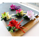 Wedding Bridal Boutonniere Corsage Groom Cymbidium Flower with Ribbon Red
