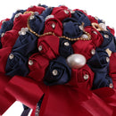 Wedding Bouquet Bridal Bridesmaid Blue and Red Rose Handmade Decor