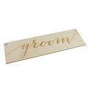 2pcs Romantic Rustic Bride Groom Wood Wedding Ceremony Chair Hanging Sign Plaques Set Picture Photo Props
