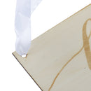 2pcs Romantic Rustic Bride Groom Wood Wedding Ceremony Chair Hanging Sign Plaques Set Picture Photo Props