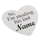 Funny Saying Heart Photo Props for Bride Groom Wedding Hanging Paper Plaque Party DÃ©cor