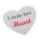 Funny Saying Heart Photo Props for Bride Groom Wedding Hanging Paper Plaque Party DÃ©cor
