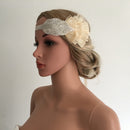 Woman Lady Flapper Feather Headband 1920s Great Gatsby Fascinator Hair Decor
