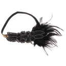 Woman Lady Flapper Feather Headband 1920s Great Gatsby Fascinator Headwear