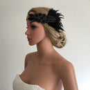 Woman Lady Flapper Feather Headband 1920s Great Gatsby Fascinator Headwear