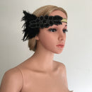 Woman Lady Flapper Feather Headband 1920s Great Gatsby Fascinator Headwear