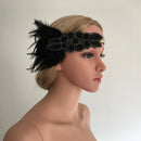Woman Lady Flapper Feather Headband 1920s Great Gatsby Fascinator Headwear