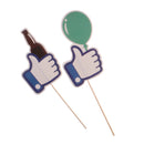 Pack of 10 Thumb ''Like'' Photo Booth Props for Wedding Birthday Party Decoration