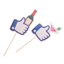 Pack of 10 Thumb ''Like'' Photo Booth Props for Wedding Birthday Party Decoration