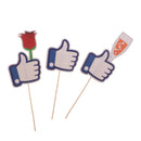 Pack of 10 Thumb ''Like'' Photo Booth Props for Wedding Birthday Party Decoration