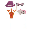 Pieces of 20 His Hers Photo Booth Props Set Photobooth for Wedding Party Bridal Shower
