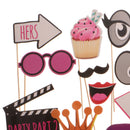 Pieces of 20 His Hers Photo Booth Props Set Photobooth for Wedding Party Bridal Shower