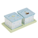 Cute Blue Resin Baby Memory Box My First Tooth & Curl Keepsake Birthday Gift