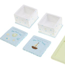 Cute Blue Resin Baby Memory Box My First Tooth & Curl Keepsake Birthday Gift