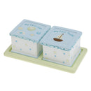 Cute Blue Resin Baby Memory Box My First Tooth & Curl Keepsake Birthday Gift