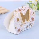 50Pieces Floral Butterfly Wedding Box Candy Gift Box Party Supplies Decor
