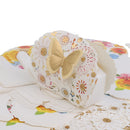 50Pieces Floral Butterfly Wedding Box Candy Gift Box Party Supplies Decor