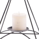 Pieces of 2 Geometric Metal Triangle Candle Holder Candlestick Tabletop Decor