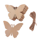 10x Butterfly MDF Wooden Shape Craft Embellishments Scrapbooking with String