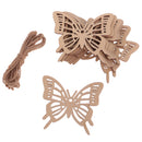 10Pcs Wooden Shape Butterfly Unfinished Embellishment for Craft Scrapbooking