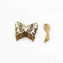 10Pcs Wooden Shape Butterfly Unfinished Embellishment for Craft Scrapbooking
