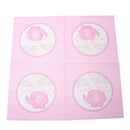 Pack of 20 Elephant Square Paper Napkins Serviettes Party Supplier 33 x 33cm Pink
