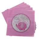 Pack of 20 Elephant Square Paper Napkins Serviettes Party Supplier 33 x 33cm Pink